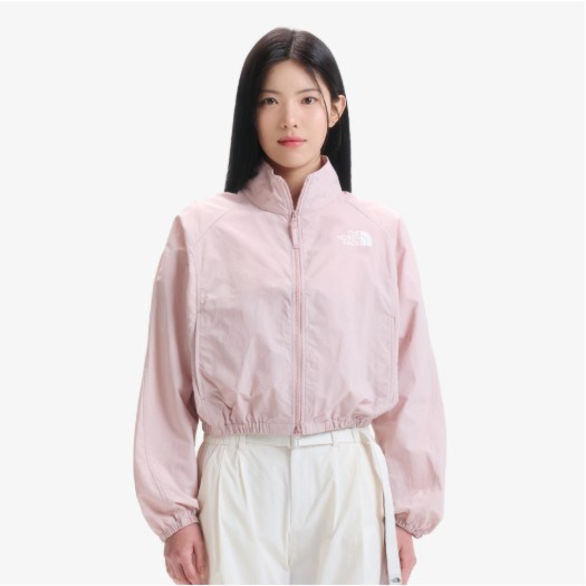 국내 백화점 노스페이스 여성 세미 크롭 바람막이 생활방수 윈드브레이커 122,880원