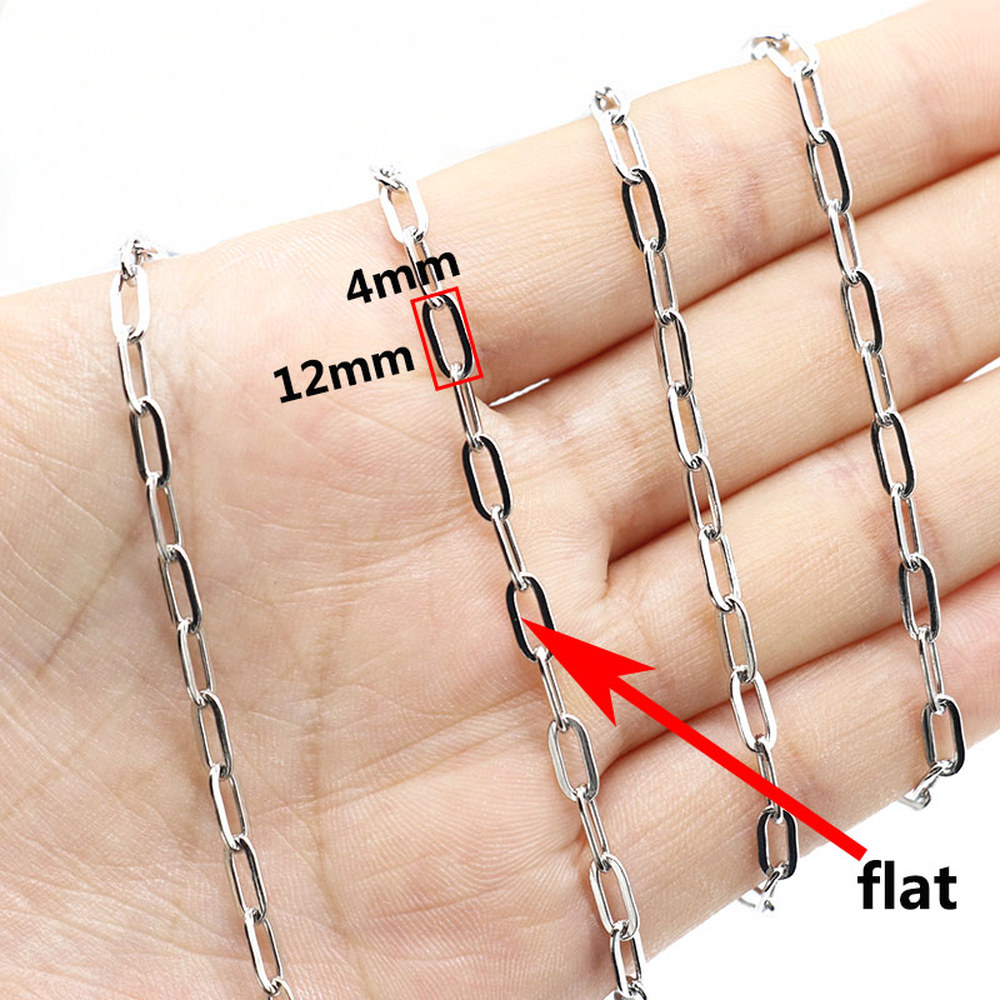 악세사리부자재 금도금 스테인리스 스틸 롤로 케이블 체인 DIY 목걸이 쥬얼리 제작 결과물용 골드 링크 1 m 4x12mm 12,300원