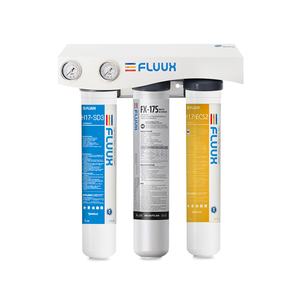 FLUUX 플럭스 17인치 3단 트리플 멀티 필터 시스템 압력게이지헤드 필터교체시기확인가능 289,900원