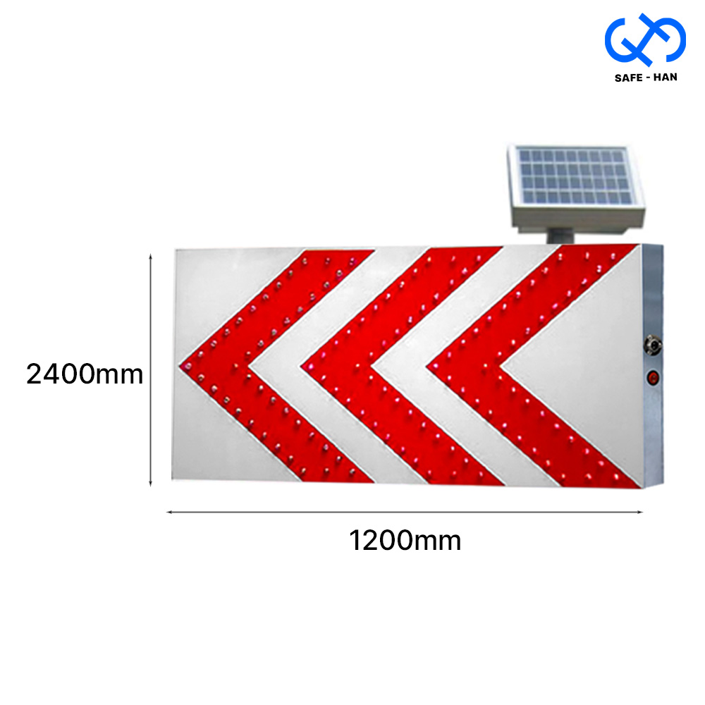 세이프한 2400x1200 백적 LED 점멸 3줄 갈매기 표지판 지, 쏠라 12시간 (백적갈매기2400x1200) 808,500원