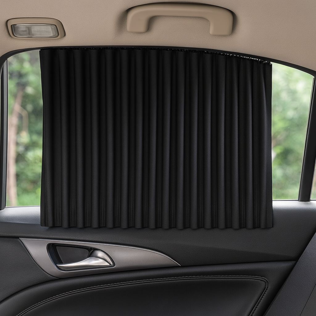 씨엔알비 완벽 가림 자동차 암막 커튼, 1세트, 블랙 15,100원