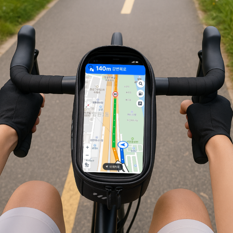 브레보 스마트폰 거치 방수 햇빛차단 자전거 수납 가방, 블랙 16,000원