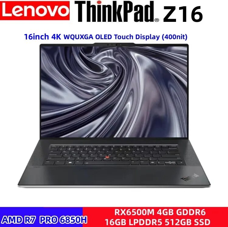레노버 씽크패드 Z16 노트북 AMD Ryzen 7 PRO 6850H 16G LPDDR5 512GB SSD RX6500M 4GB 그래픽 16 인치 4K WQUXGA OLED 터치 디스플레이 4,863,760원