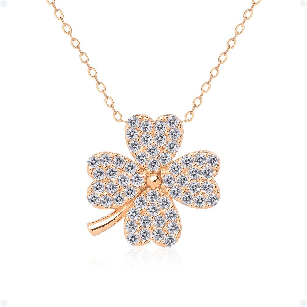 쥬넬 [선물포장] 14K 도린 행운의 큐빅 네잎클로버 팬던트 체인 금 목걸이 가정의달 어린이날 어버이날 생일 선물 179,900원