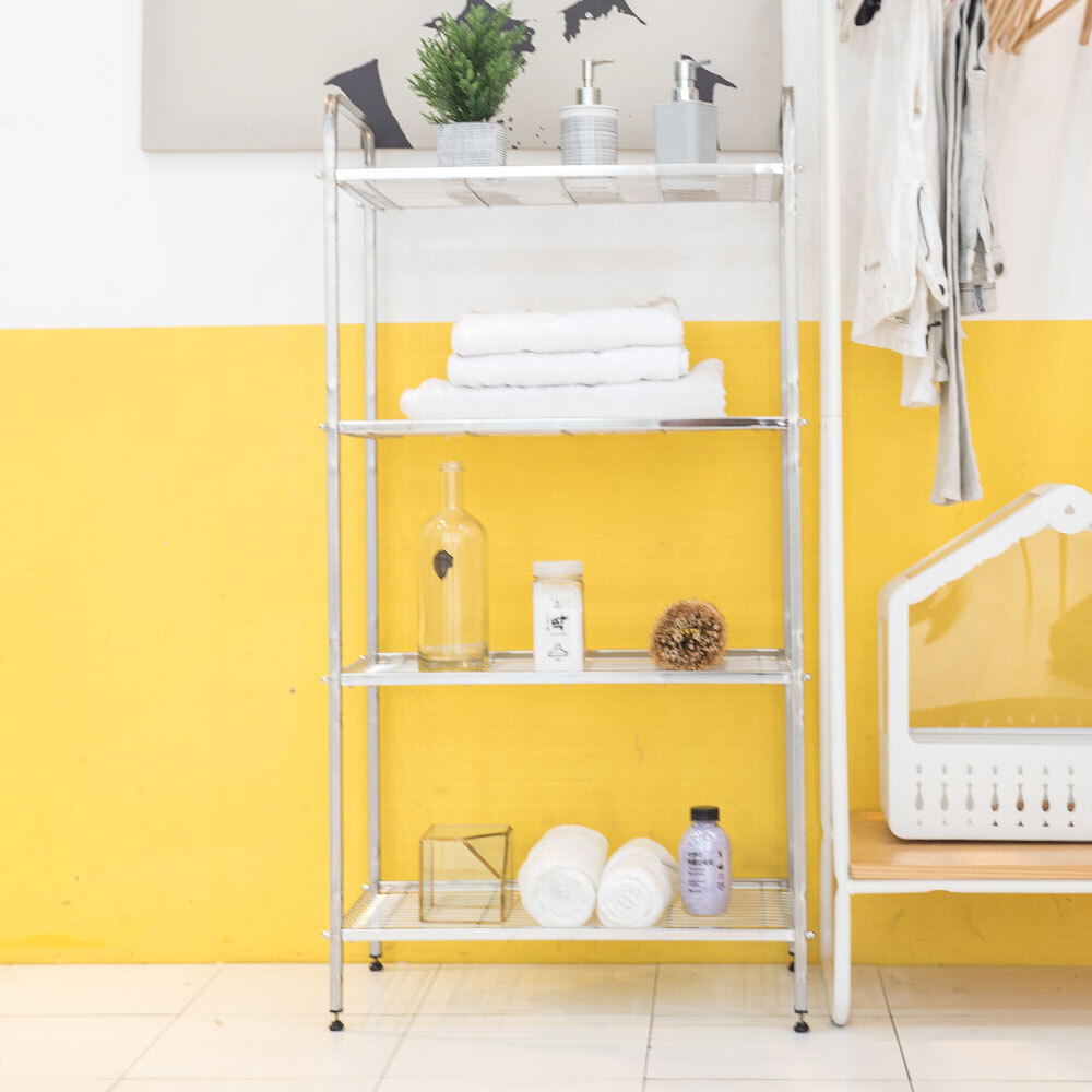 리빙홀세일 올스텐 선반-정리수납 4단 욕실 화장실 일자 스텐레스, 1개, 올스텐선반 4단 98,000원