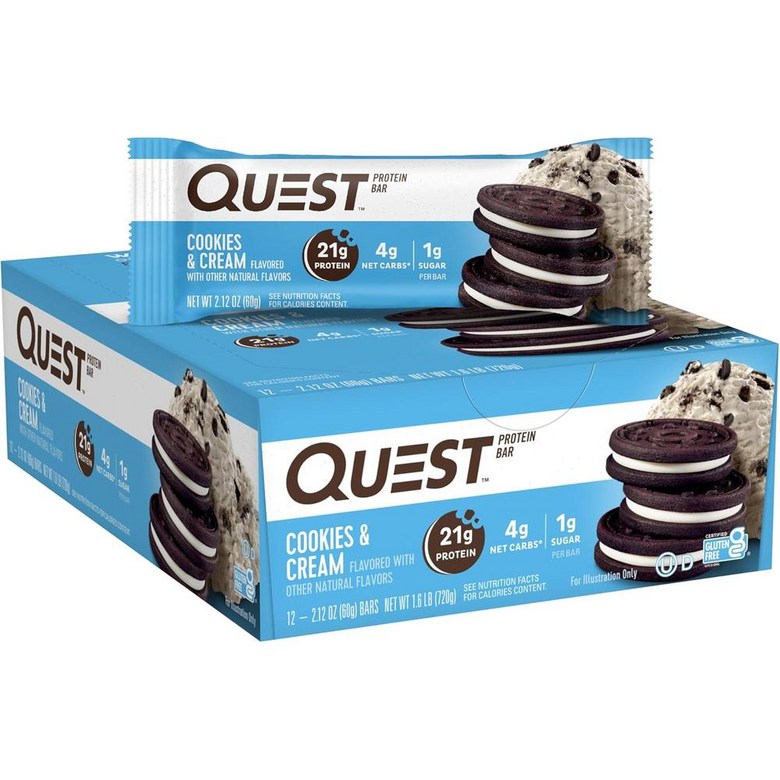 퀘스트뉴트리션 쿠키앤크림프로틴바 12개입 21g단백질 저당 저탄수 키토간식Quest Nutrition Cookies and Cream Protein Bars 21g Protein 81,400원