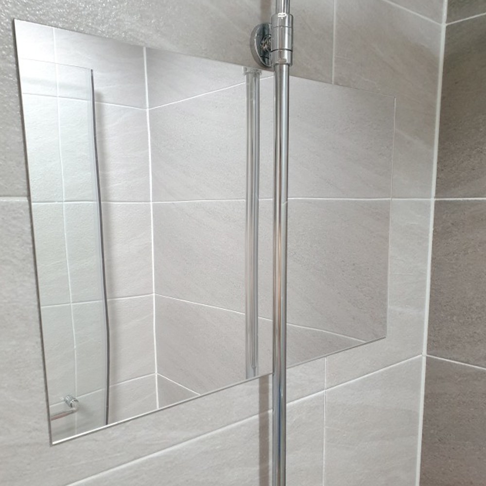 대형 모칸도 아크릴 거울 45X60cm 모서리 직각형 접착식 DIY거울 두께 2mm 재단가능, 모서리직각 45X60 2mm 17,900원