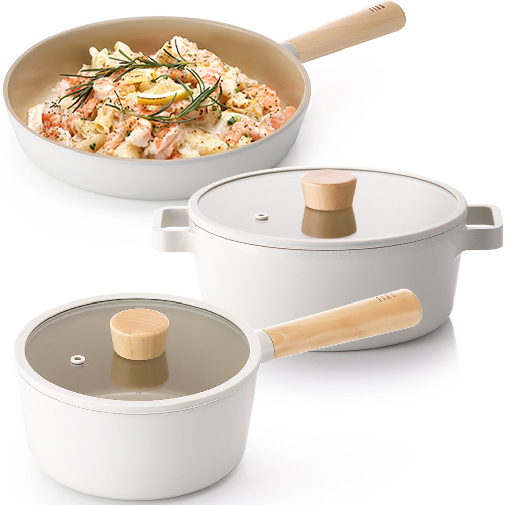 네오플램 피카 IH 인덕션 냄비 후라이팬 3종세트 18cm편수+22cm양수+24cm후라이팬 118,000원