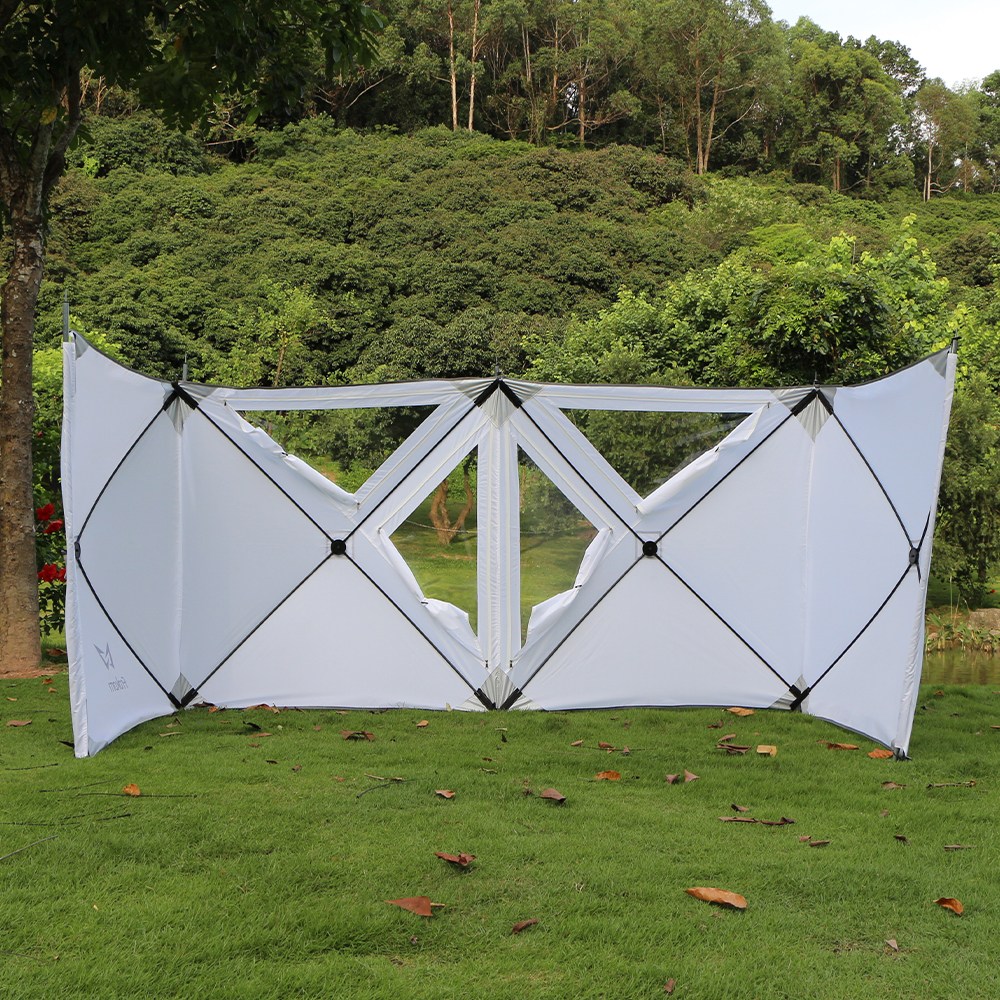 [오늘의 특가] Frokom 캠핑 윈드스크린 원터치 오토 바람막이 캠핑 윈드스크린 타프 사이드월, 화이트 100,000원