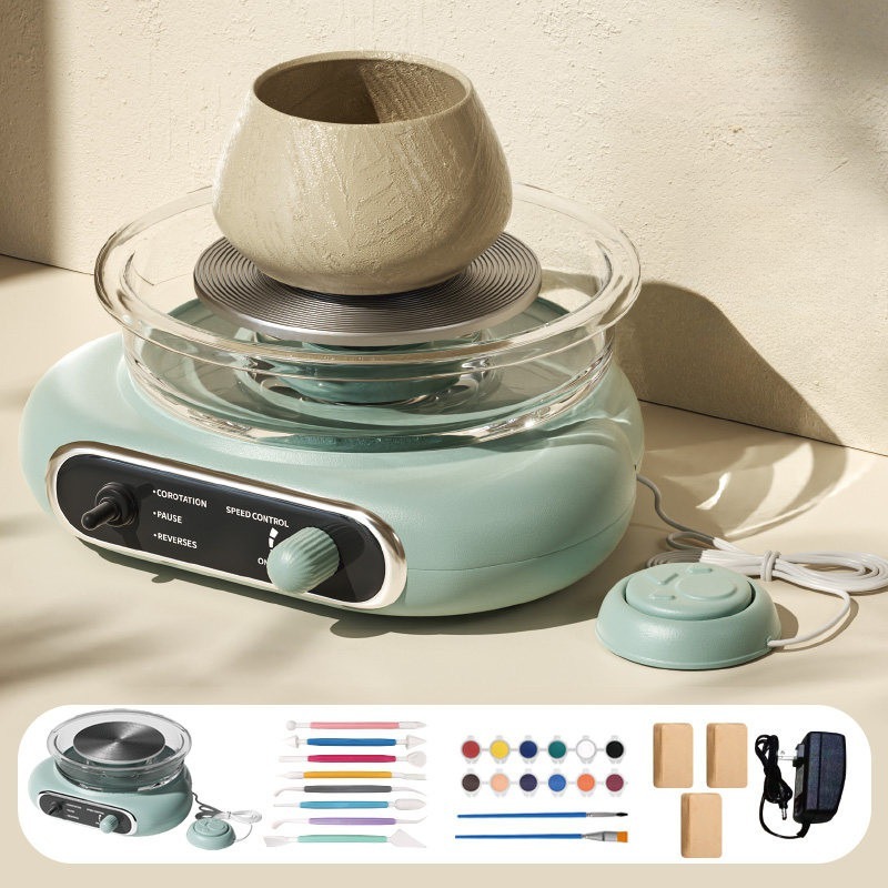 전동 도자기만들기 물레 소형 공방용 도예 작업대 점토 조소 체험 교육용 미니 회전판 분리 61,600원