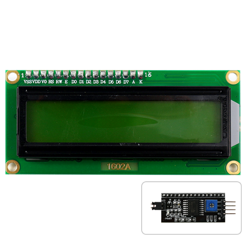 아두이노 LCD 16x2 4핀(I2C제어) 디스플레이 모듈 (노란색 백라이트) 1602, 1개, 옵션없음 3,400원