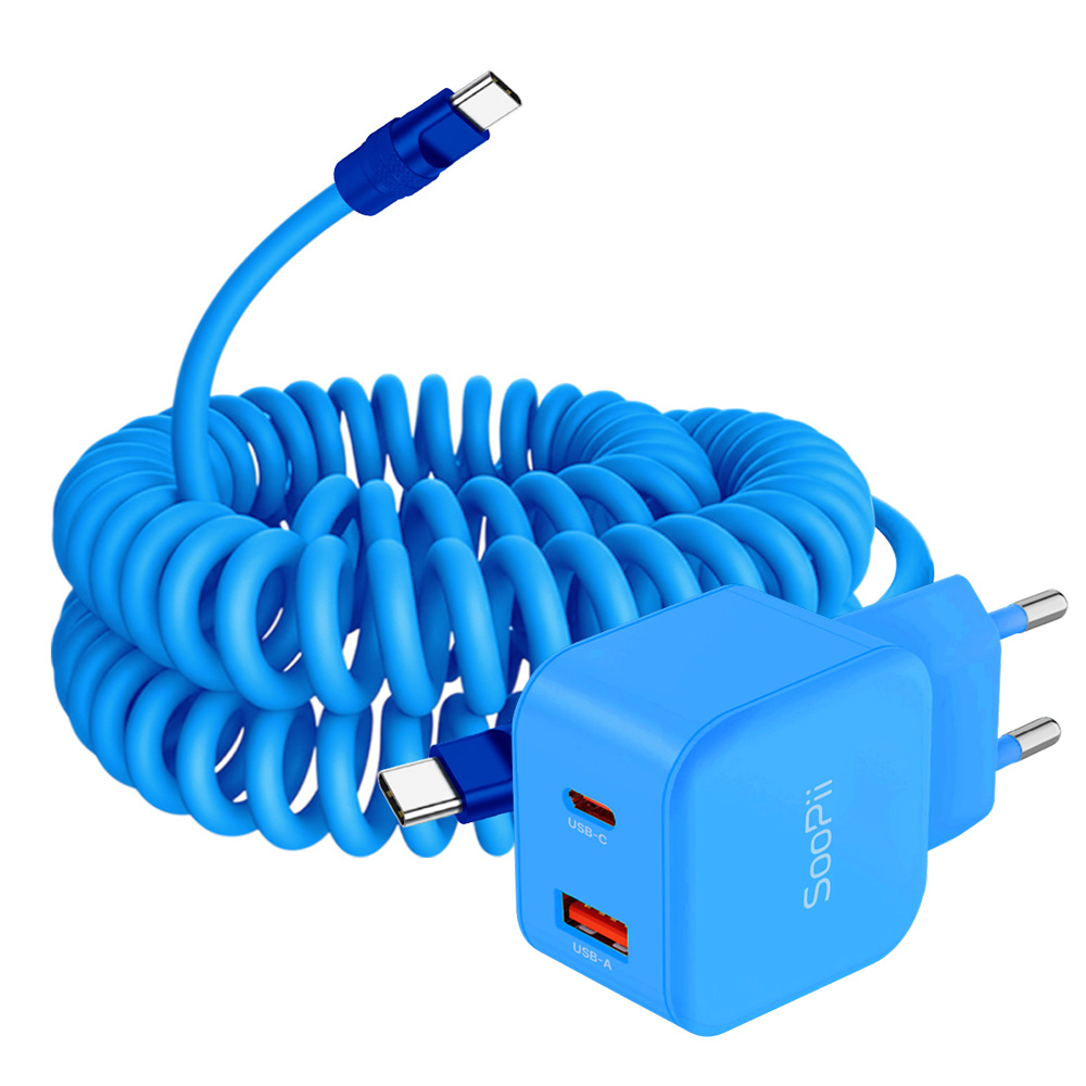 수피 비비드 컬러 듀얼 PD PPS 초고속 충전기 25W + C to C타입 스프링 케이블 240W 세트 31,420원