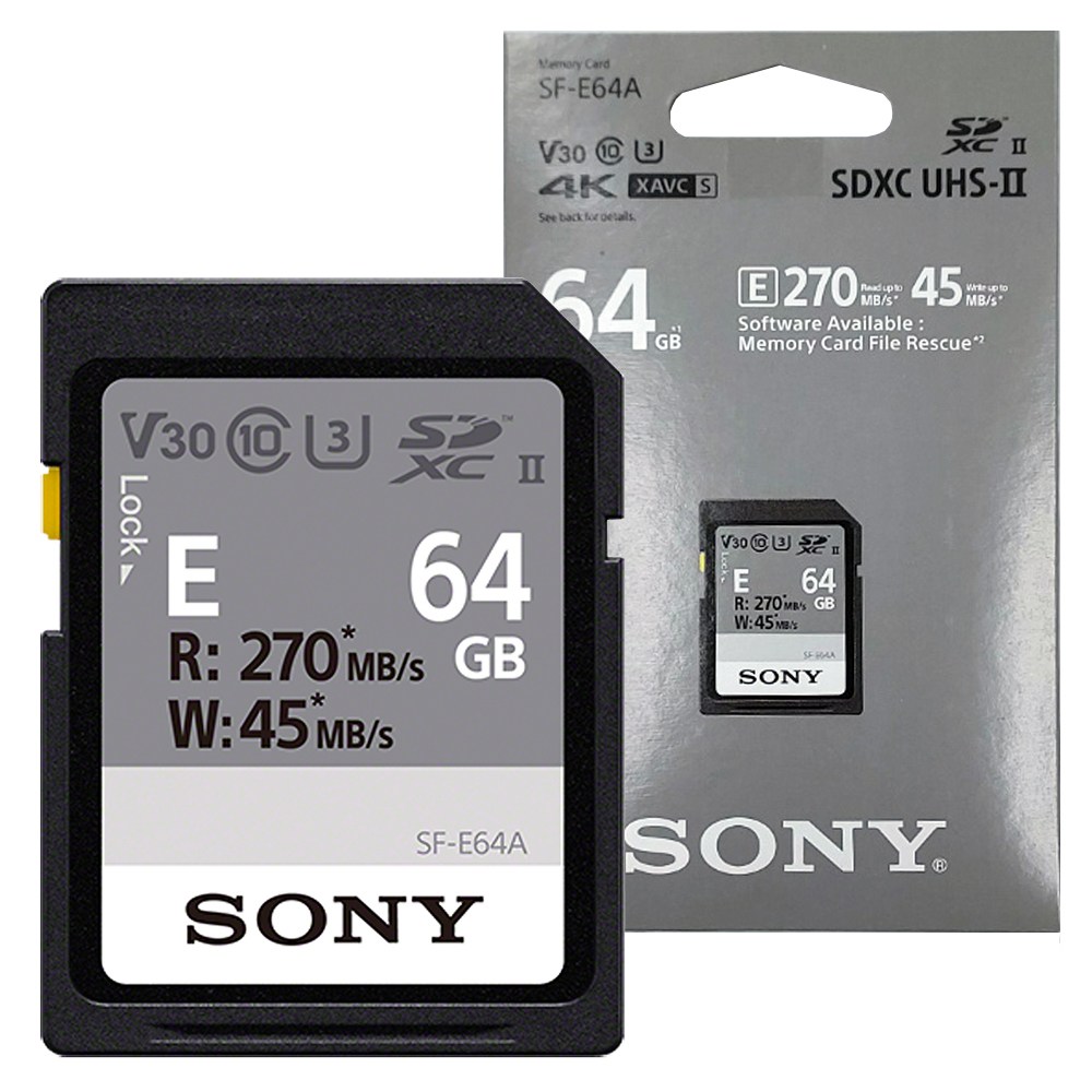 소니정품 SF-E64A SD 메모리 카드 64GB R270MBs W45MBs 공식대리점 69,000원