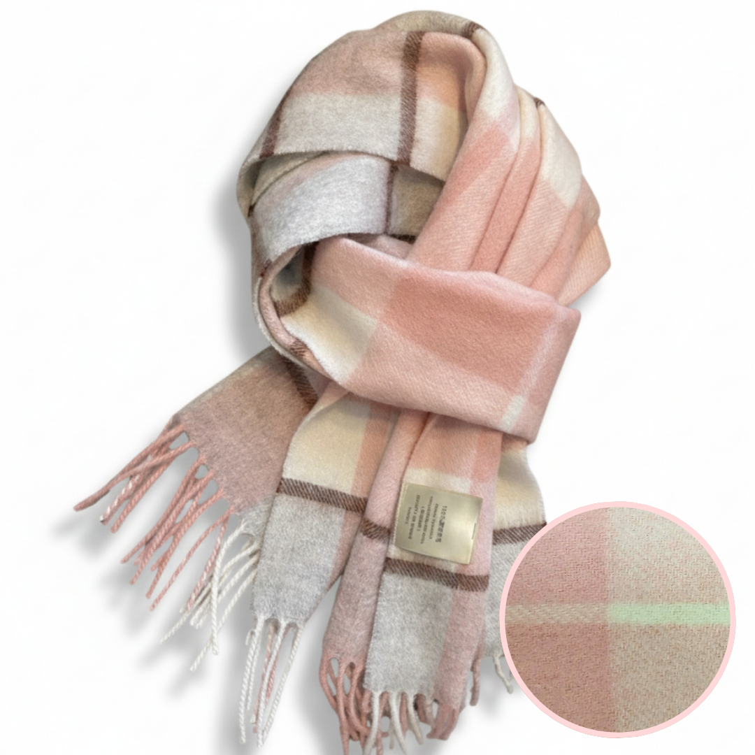 실비마켓 가벼운 양모100% 체크 목도리 머플러 25,050원