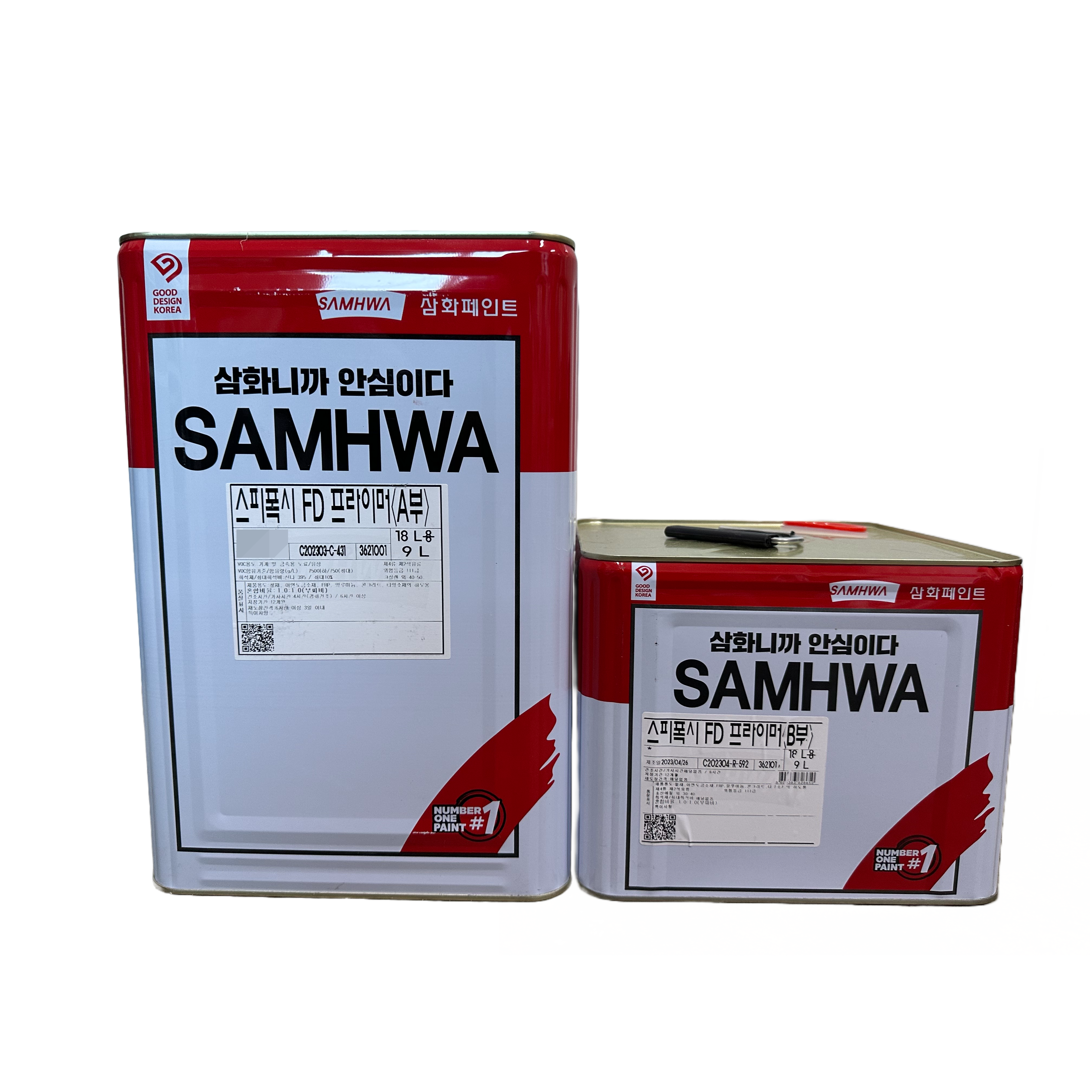 삼화페인트 스피폭시 FD 프라이머 18L 철재용 FRP용 하도 아연 알루미늄, 백색, 18L, 1개 184,900원