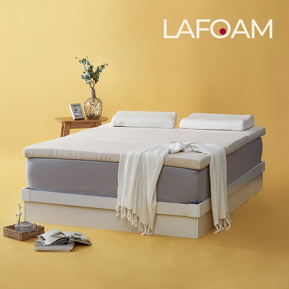 라폼 프리미엄 천연라텍스 토퍼 매트리스 (15cm/하드), 15cm, 오가닉 그레이 741,000원