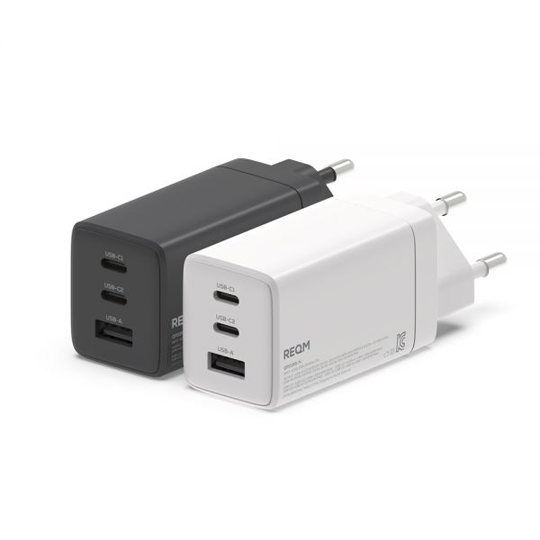리큐엠 65W 3포트 멀티 고속 충전기 어댑터 미니 GaN 갤럭시S25 QPD365-N 65,700원