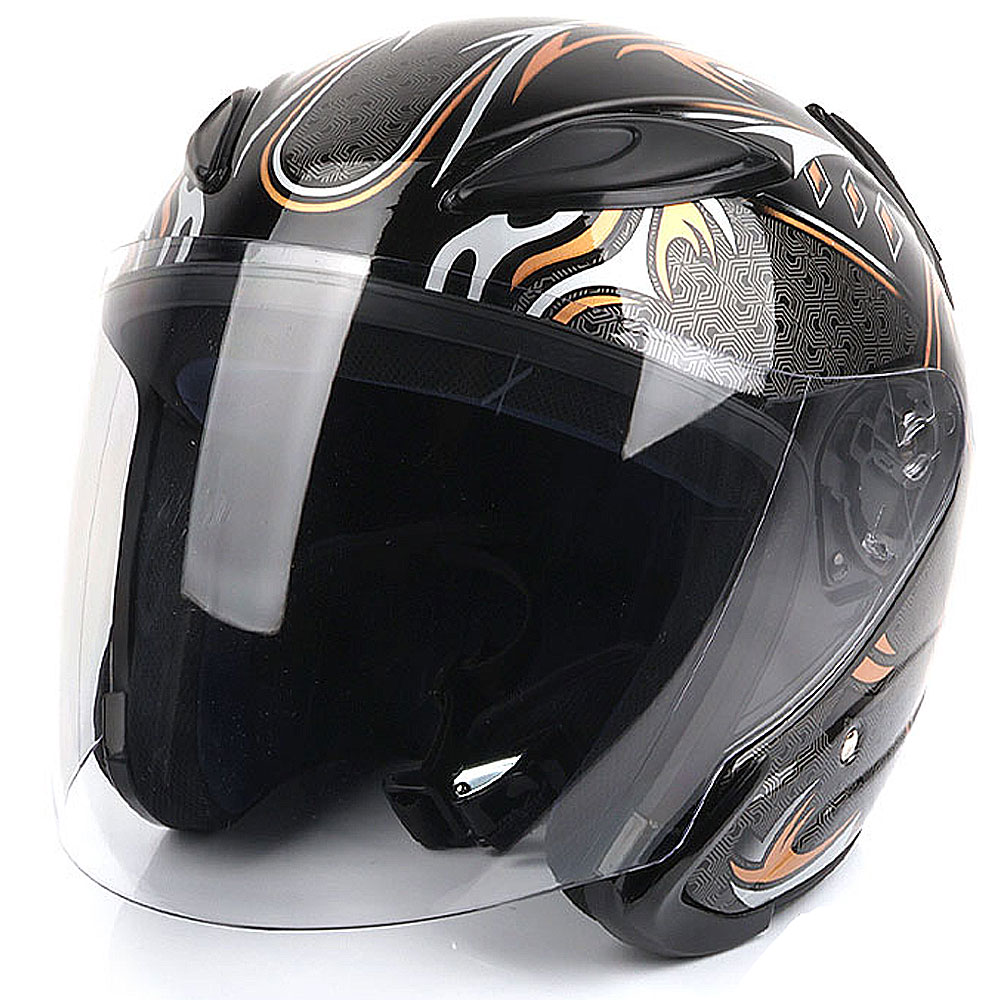 스톰 오토바이 경량 헬멧 오픈페이스 스쿠터 전동킥보드 전기자전거 썬바이저 헬멧, 무광블랙-2XL 37,900원