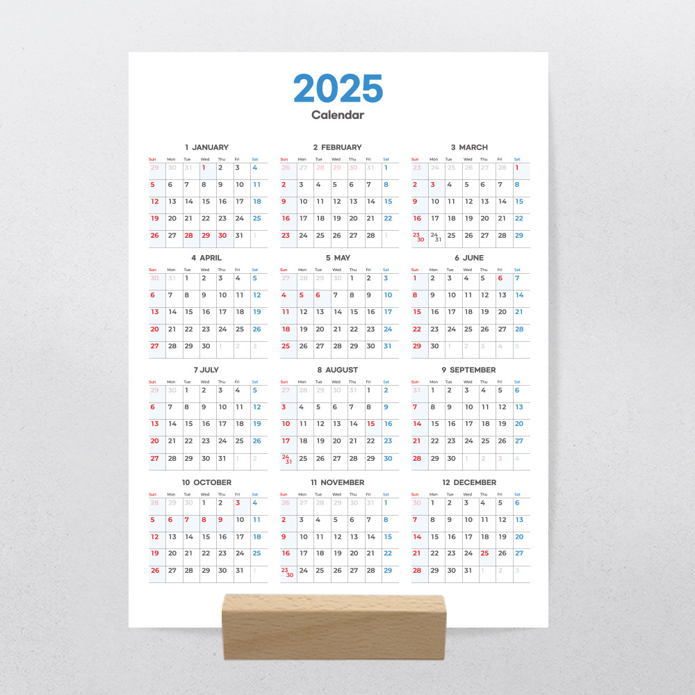 2026년 책상용 미니 소형 한장 달력 (탁상용 메모 캘린더) 5,500원