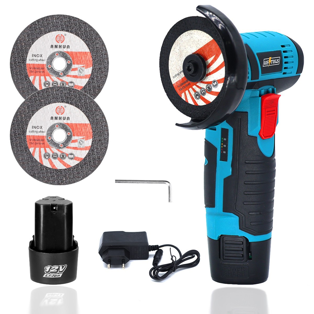 우스틴스 12V 독일기술 리튬 이온 충전그라인더 미니 휴대용 19500Rpm, 본품 + 배터리 1개, 1세트 37,980원