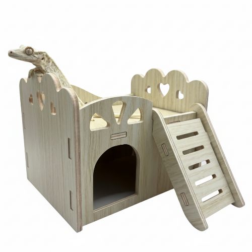 미니포레 크레스티드게코 도마뱀 햄스터 은신처, 1개, 우드 8,650원