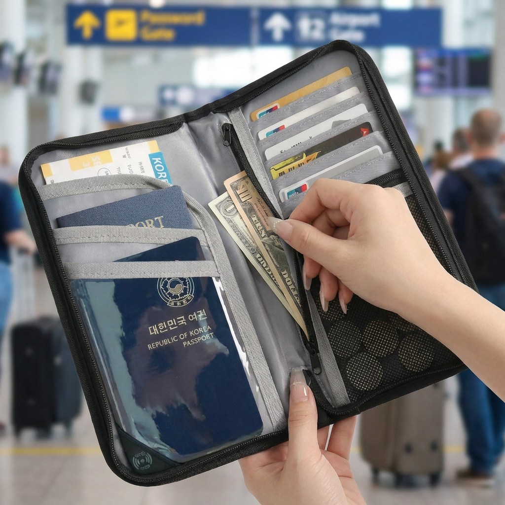 득공드 RFID차단 여행용 여권지갑 14,500원