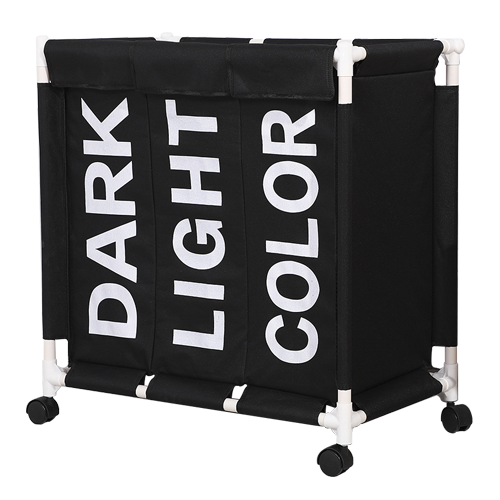 올리브엣 3단 이동식 빨래바구니, 색상_블랙 34,250원
