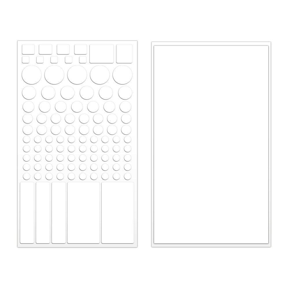 아띠꼴로 눈뽕 아웃 전자제품 LED 불빛차단 암막 스티커 2개1세트, 화이트(디자인+무지) 4,450원