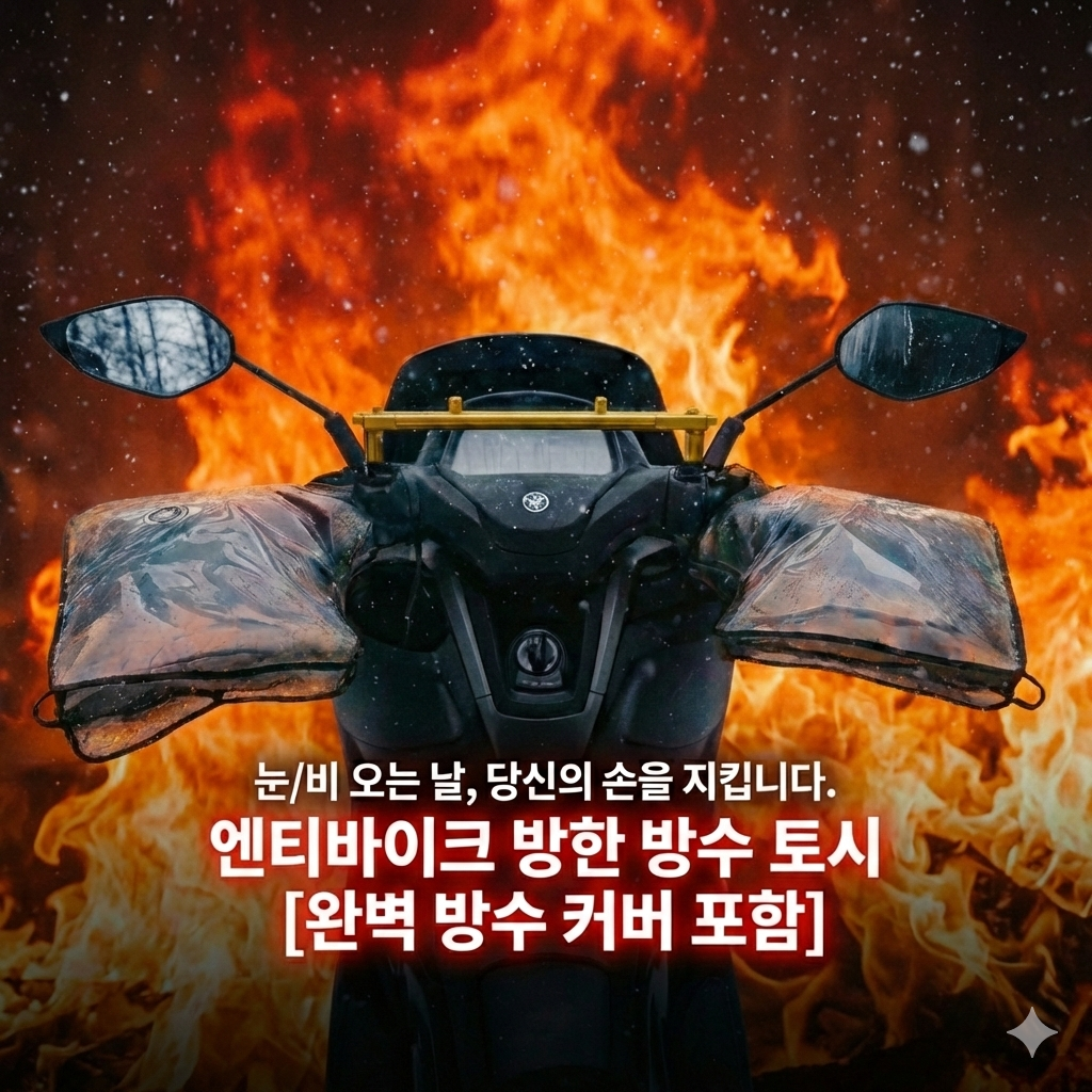 엔티바이크 오토바이토시 핸들 방한,방풍,방수,글러브,커버,겨울용, 본품 + 비닐커버 증정 15,500원