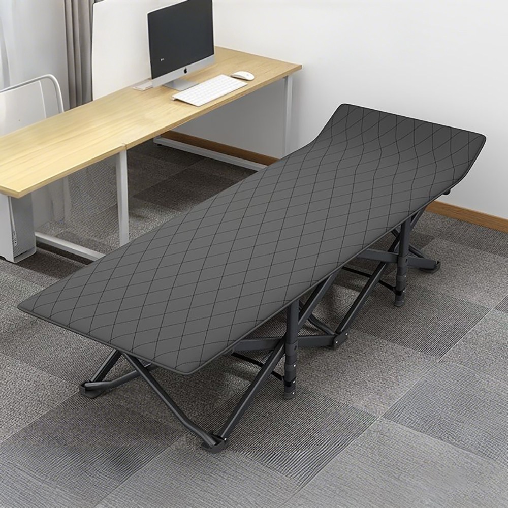 사무실 간이 1인용 접이식 침대 낮잠용 폴딩 야전 침대, 사각 파이프 그레이(패드 A) 131,000원