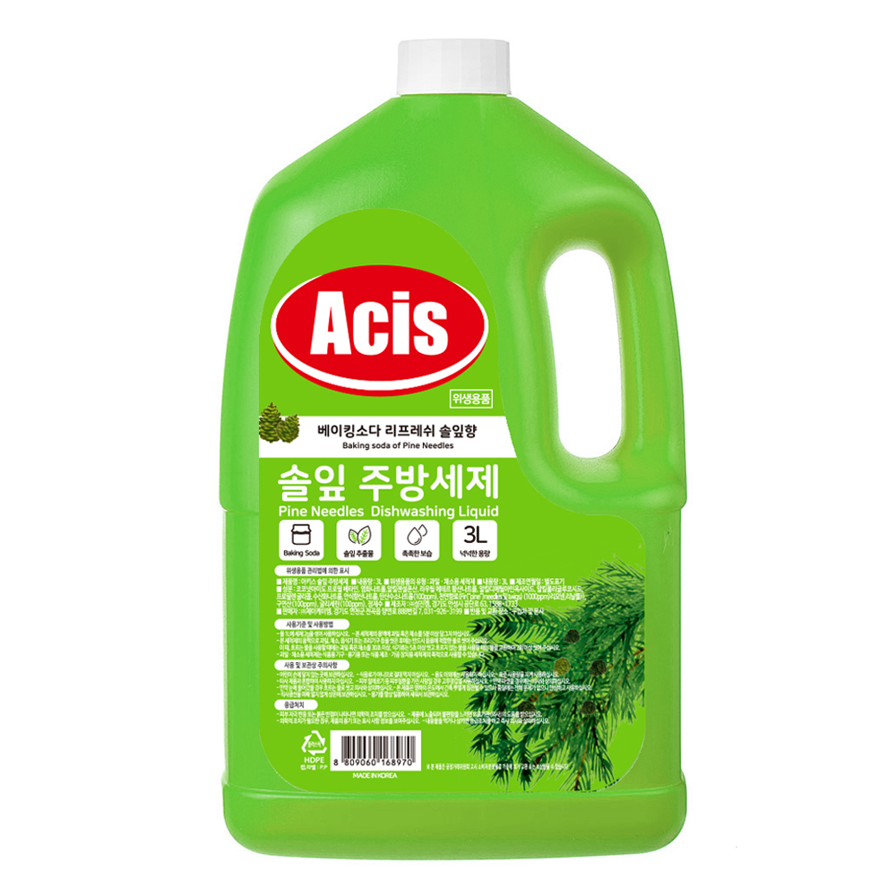 아키스 베이킹소다 리프레쉬 솔잎 주방세제, 3L, 1개 6,900원