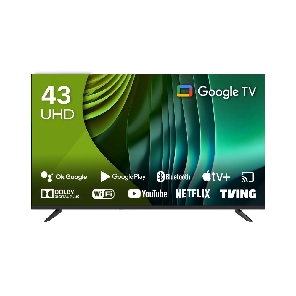 큐빅스 4K UHD LED 스마트 TV, 109cm(43인치), 구글 안드로이드 HDR 블루투스 WIFI 넷플릭스 유튜브 스탠드 벽걸이 방문설치, SGA43UEX1Q, 단순배송상품, 스탠드형, 109cm(43인치) 310,000원