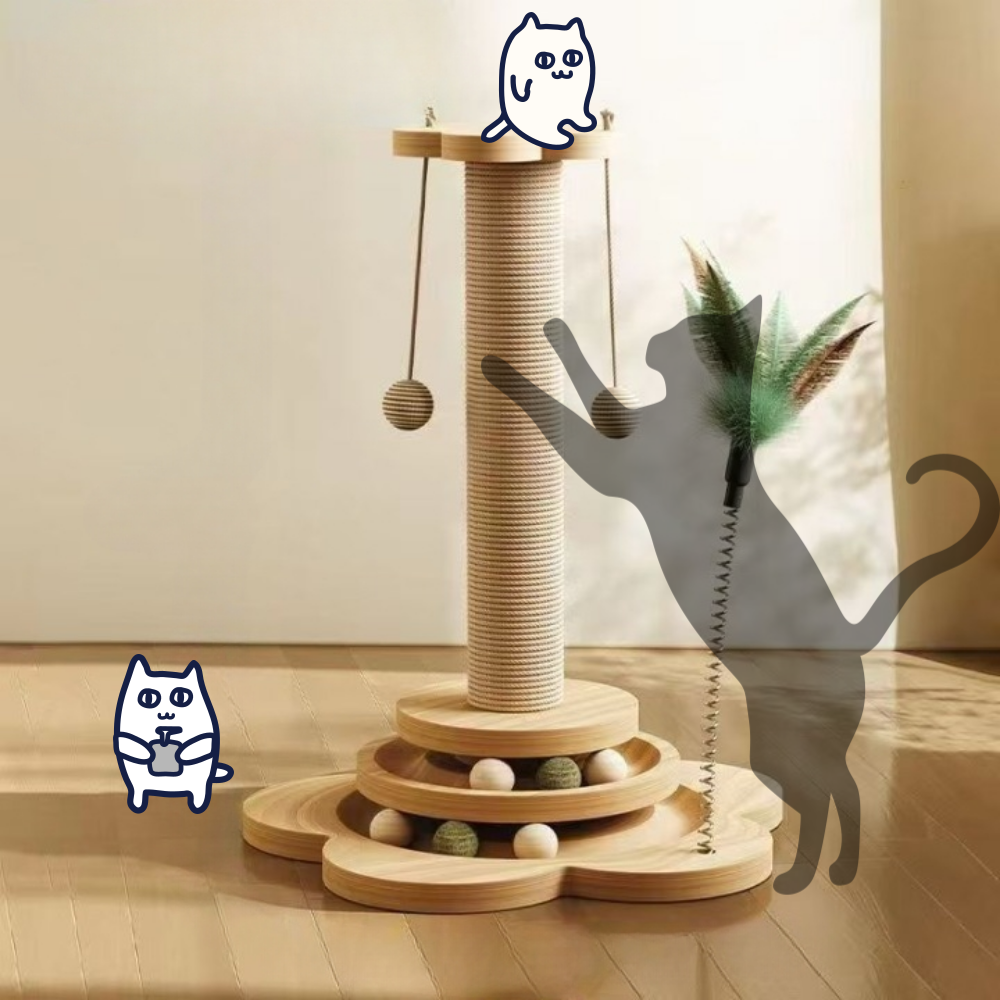 드리피 발톱관리 기둥형 고양이 장난감 수직 스크래쳐, 1개, 원목 16,300원