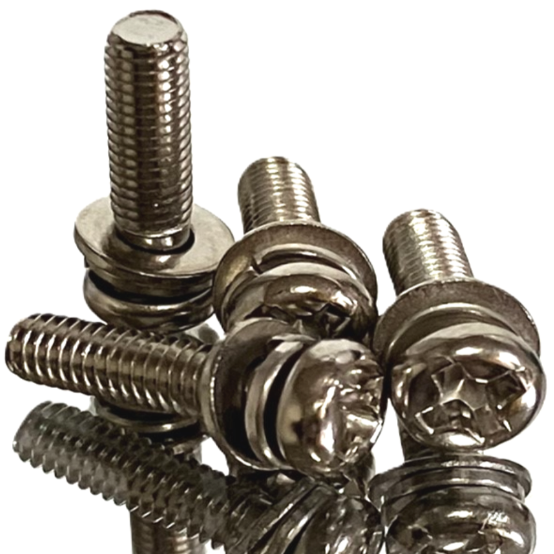 니켈 십자 둥근머리 샘스볼트 평와샤, 스프링 와샤 조립 M3, 200개, M3, 10mm 5,000원