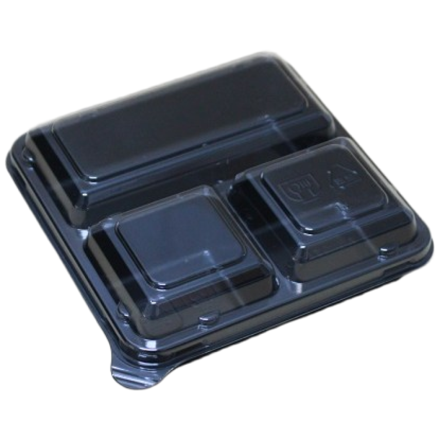 반찬용기,AJ-3칸용기(정사각형)- 900개(SET) - 투명.블랙 159,720원