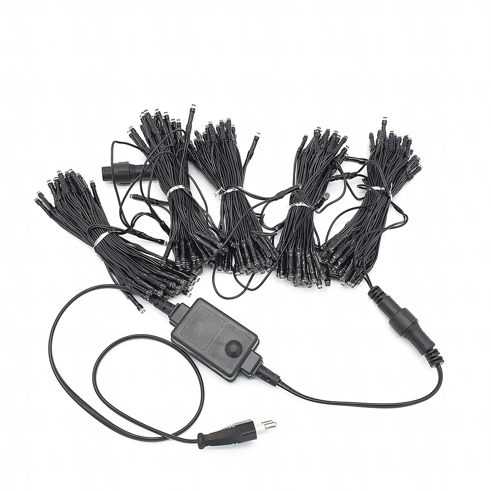 무뚜기 전구 줄조명 검정선 300구 DC24V LED, 핑크색, 1개 13,710원