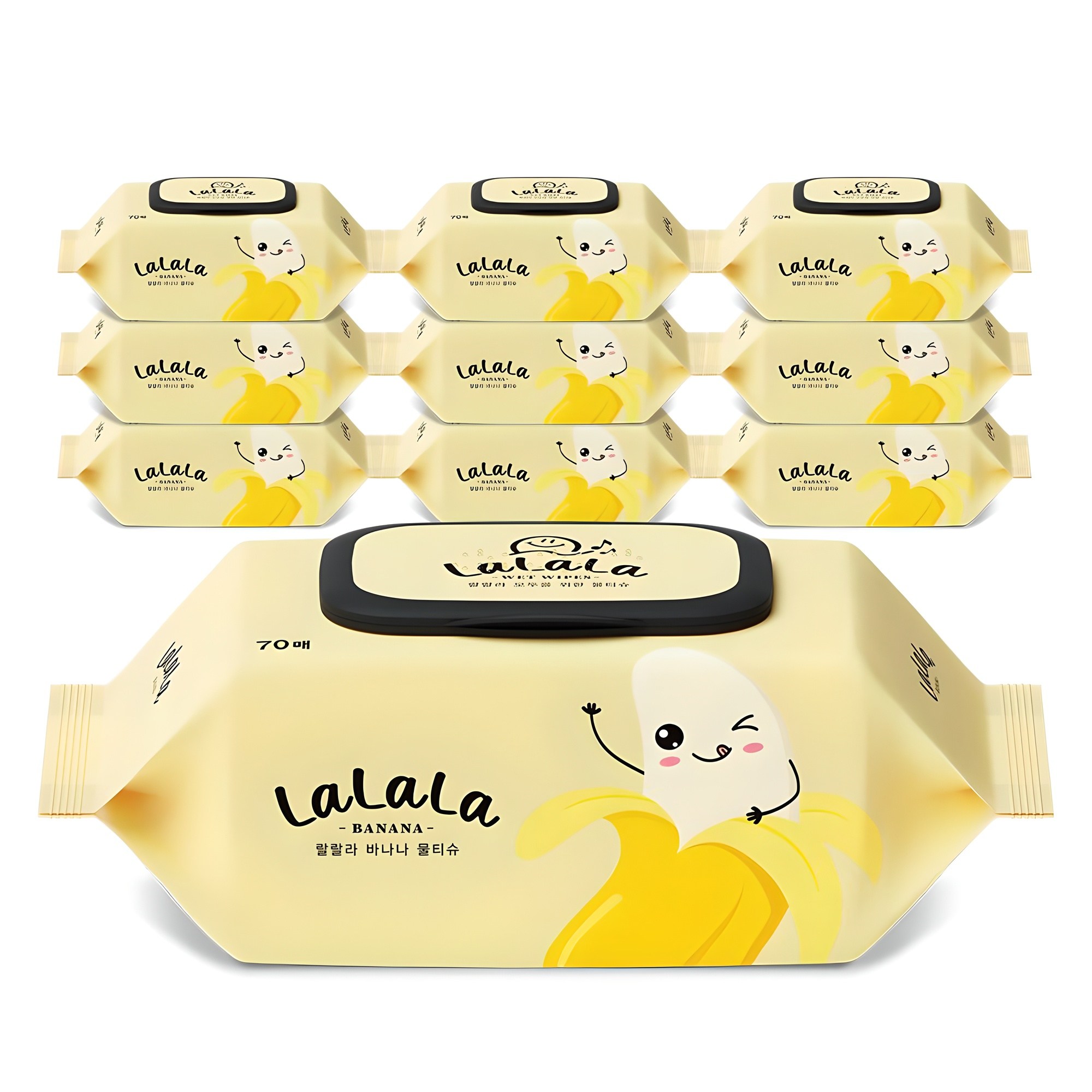 랄랄라 바나나 물티슈 캡형 13,900원