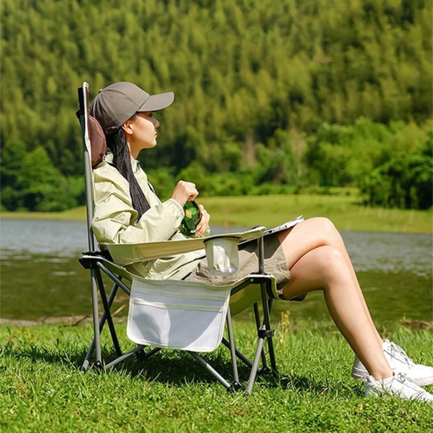 캠핑용 4단조절 의자, 베이지, 29개 59,000원