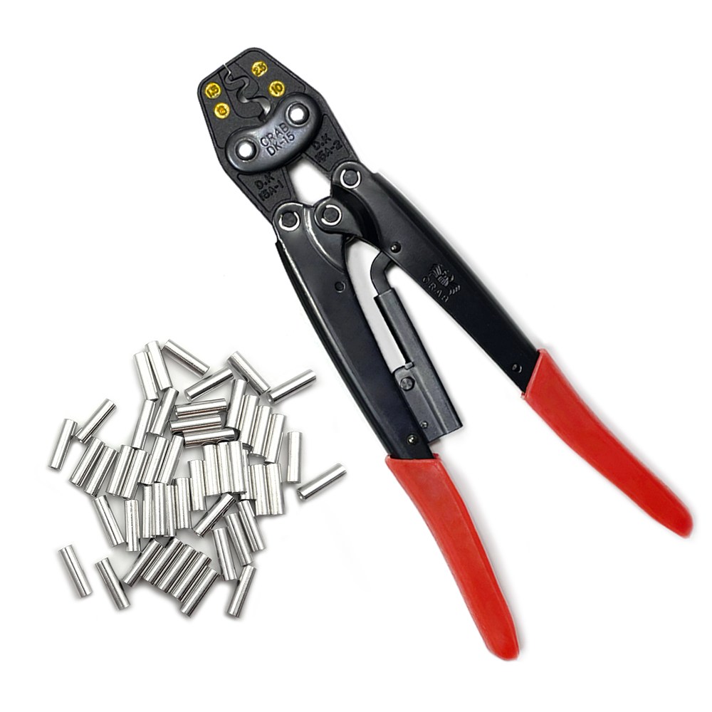 리우툴 롱슬리브 50개+슬리브 압착기 DK-15 세트 와이어 고리 만들기 와이어용 터미널 압착 단자 와이어부속 O형 원형 전선 연결 커넥터, 1개 35,200원