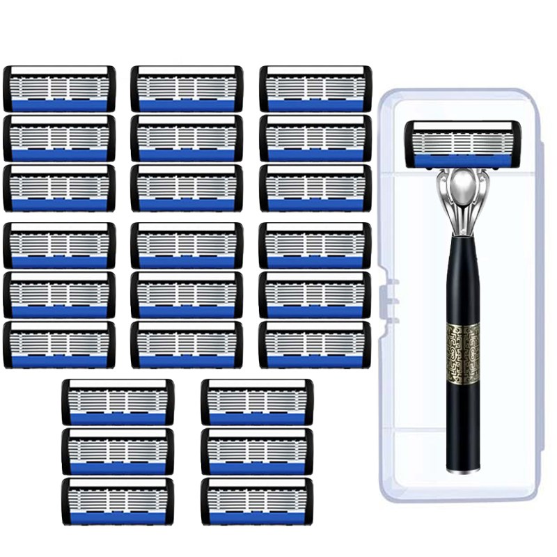 코코유 남성 수동 면도기 7중 면도날 JGH8, 24개, Black, JZK-3 45,300원