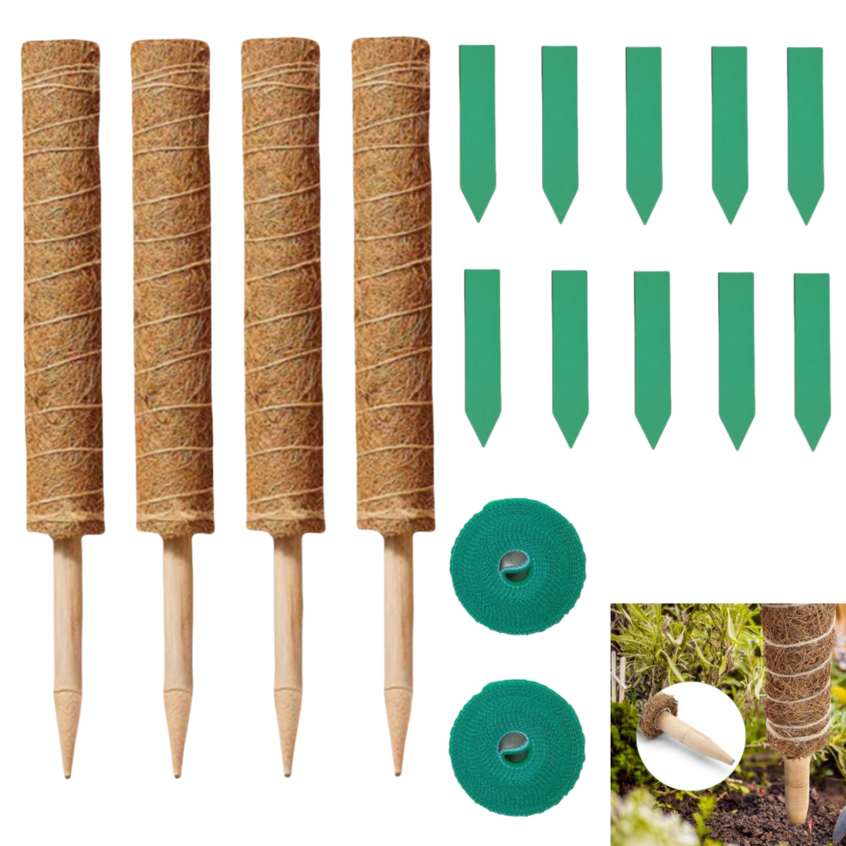 케이엠 식물지지대 몬스테라 수태봉세트 50cm 4개 15,900원