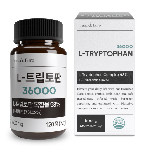 프랑드유로 L 트립토판 36000 [순도 99.4%] 세로토닌, 1박스, 120정 22,500원
