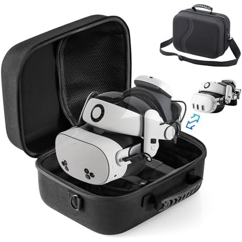 메타 퀘스트 3용 대형 휴대용 케이스퀘스트 3S용 하드 트래블 케이스키위 디자인 배터리 스트랩 및 기타 액세서리 보관 케이스 소프트 라이닝 100,080원