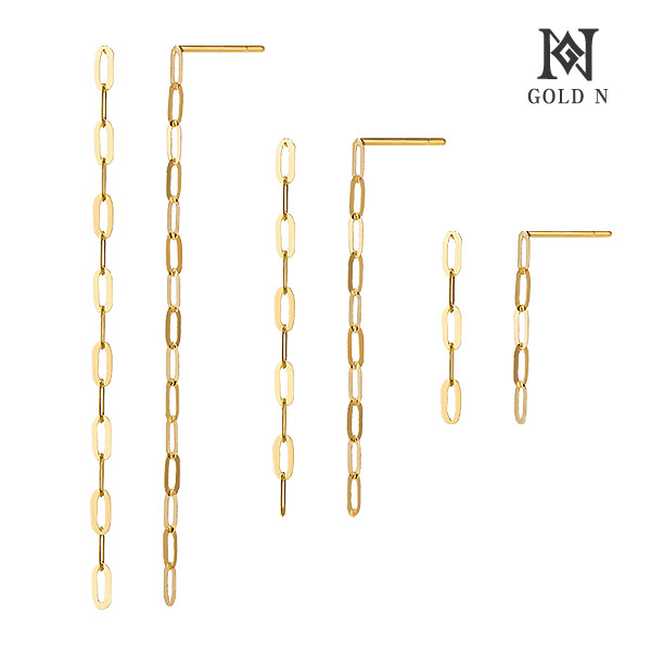 골드앤 14K 미니 클립체인 귀걸이 소/중/대 데일리 세련 찰랑 포인트 우아 고급 선물추천 81,300원