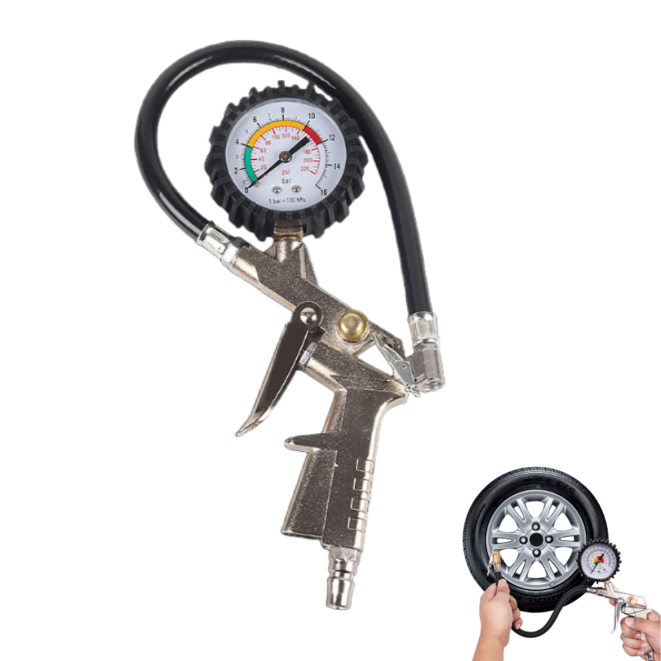아날로그 타이어 공기압 게이지 측정기 체크 아날로그 공기 주입기 타이어 압력게이지, 메탈, 1개 5,960원