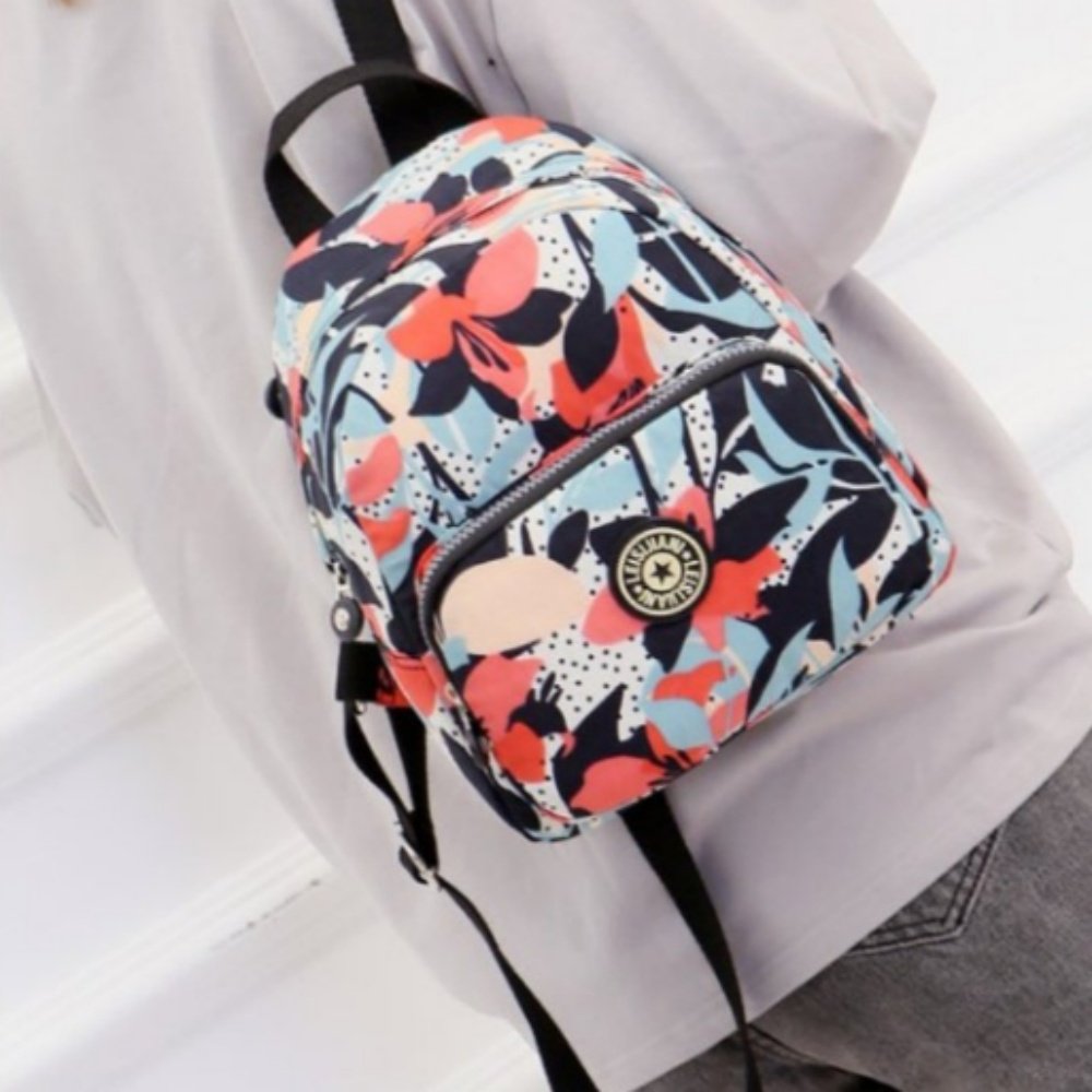 여성 미니 백팩 꽃무늬 여행용 천가방 데일리 캔버스 17,710원
