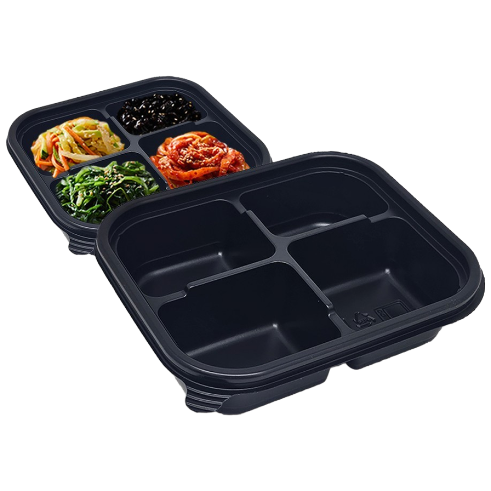 빌렉 사각 미니 찬용기 4칸 12144 흑색, 1개, 600세트 71,870원