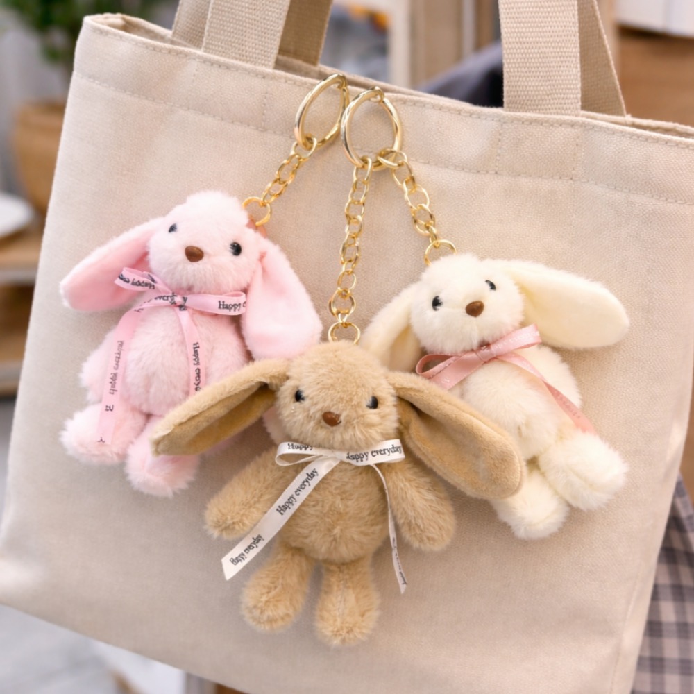 모아빛 인형 열쇠고리 토끼 키링, 화이트, 1개 8,700원