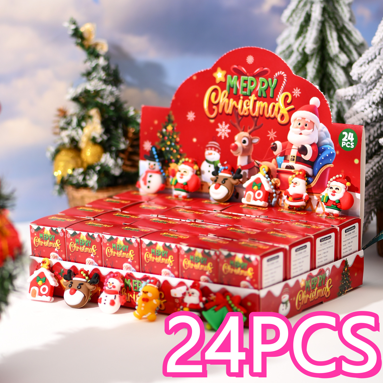 ROOICE 크리스마스 선물24PCS 인형 키링세트DGREF-3 14,900원