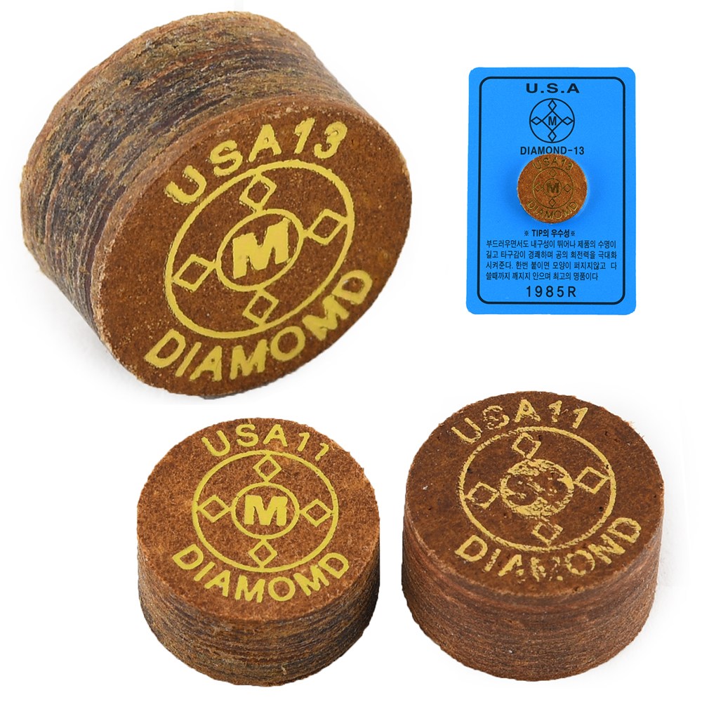 [정품인증 당구몰]다이아몬드 USA11겹,13겹팁 당구개인팁 14,000원